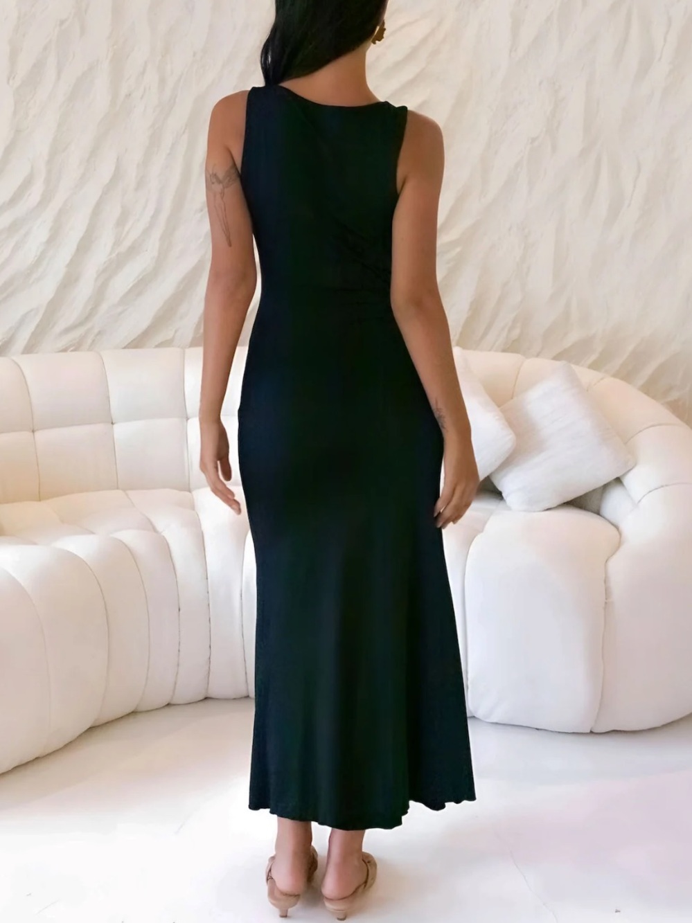 Fortunate One Coastal Caprice Maxi Dress Black - Picture 2 of 4